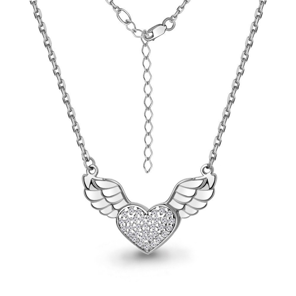 Колье из серебра с фианитами | Aquamarine