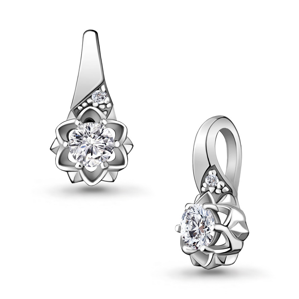 Подвеска из серебра с фианитами | Aquamarine