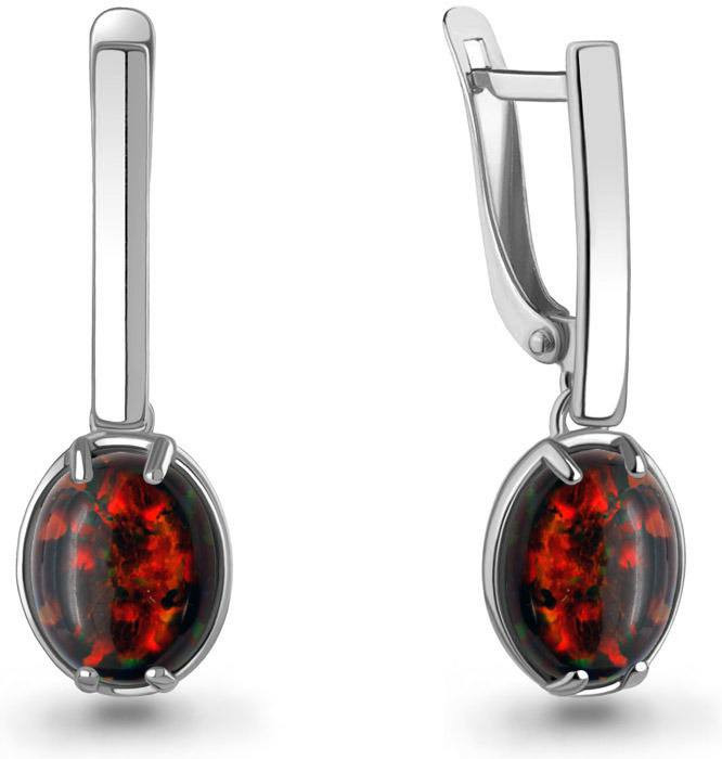 Серьги из серебра с опалами | Aquamarine