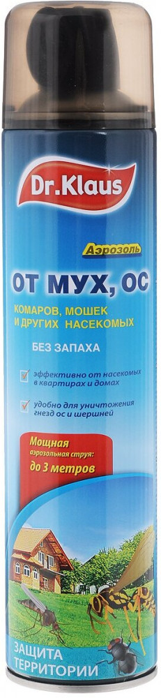 Аэрозоль от мух, ос и других насекомых | Dr. Klaus
