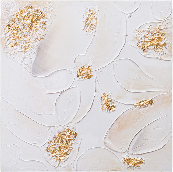 Картина «Абстракция золото на белом» | Bronco