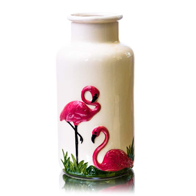 Ваза настольная с зауженным горлышком «Фламинго» | ИнтерPresent