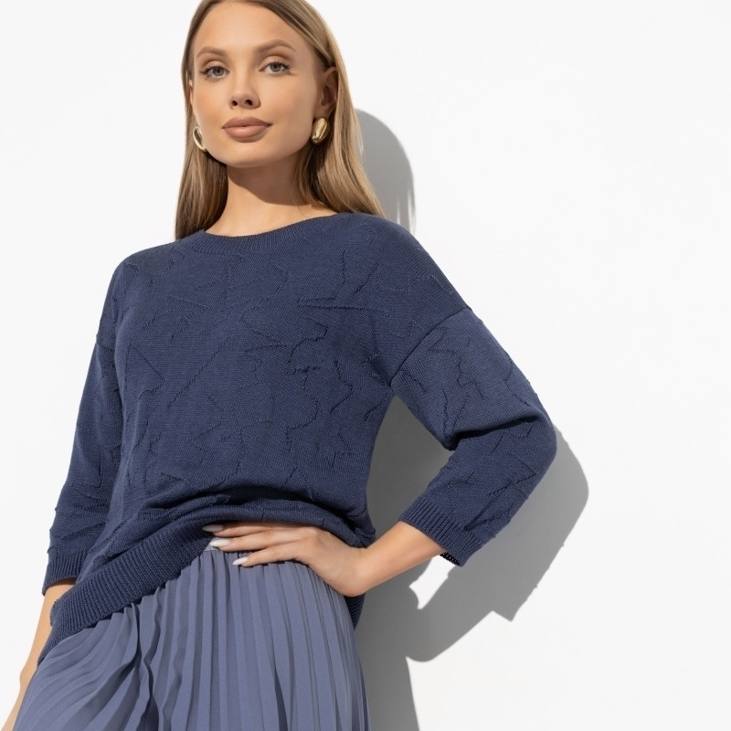 Джемпер женский «Романтический всплеск, blue» | Charutti