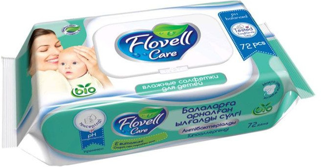 Салфетки для детей влажные | Flovell Care