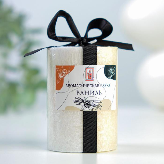 Свеча цилиндр «Кристаллический узор» | ИнтерPresent