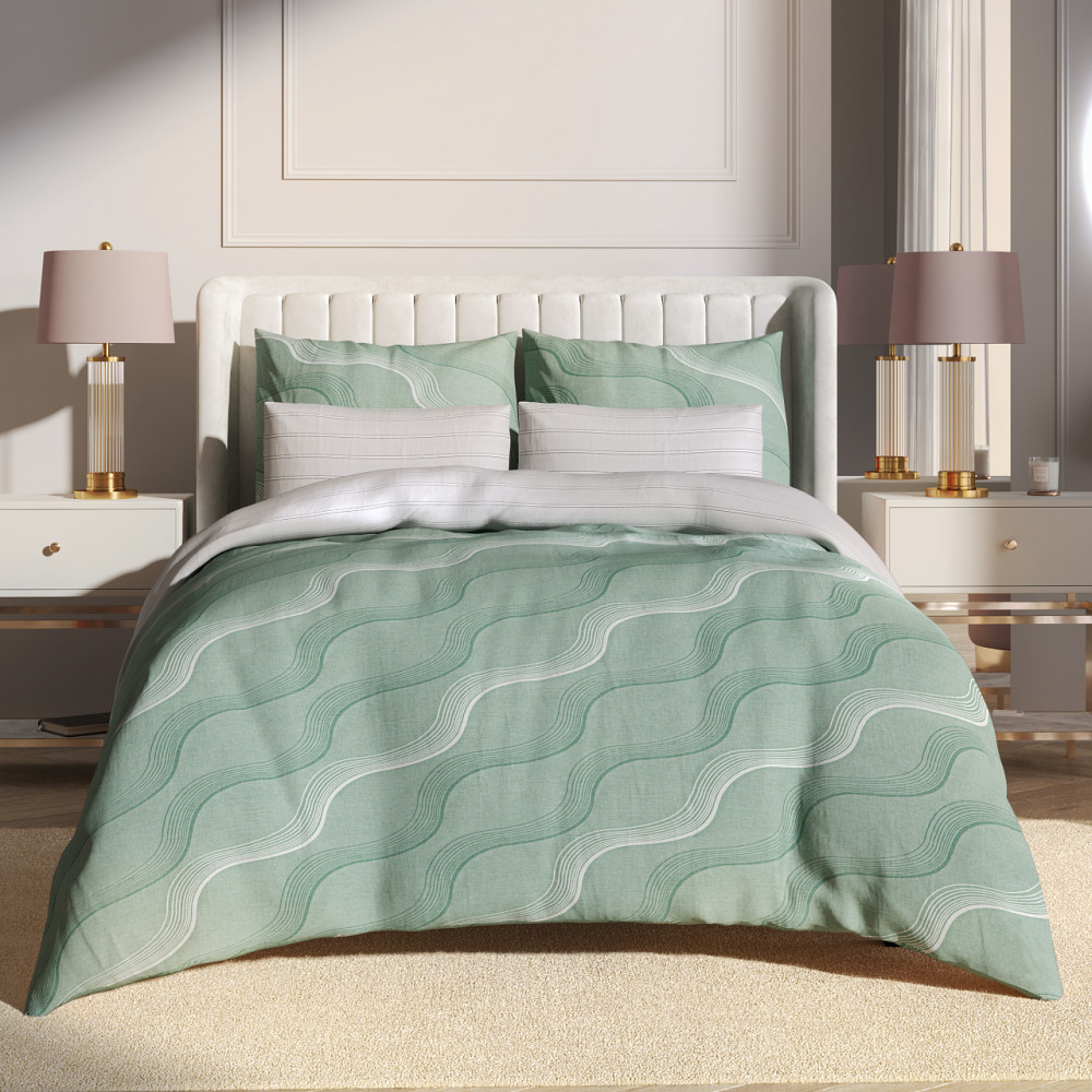 Комплект постельного белья «Мятный вечер» | Гармоника | Ecotex