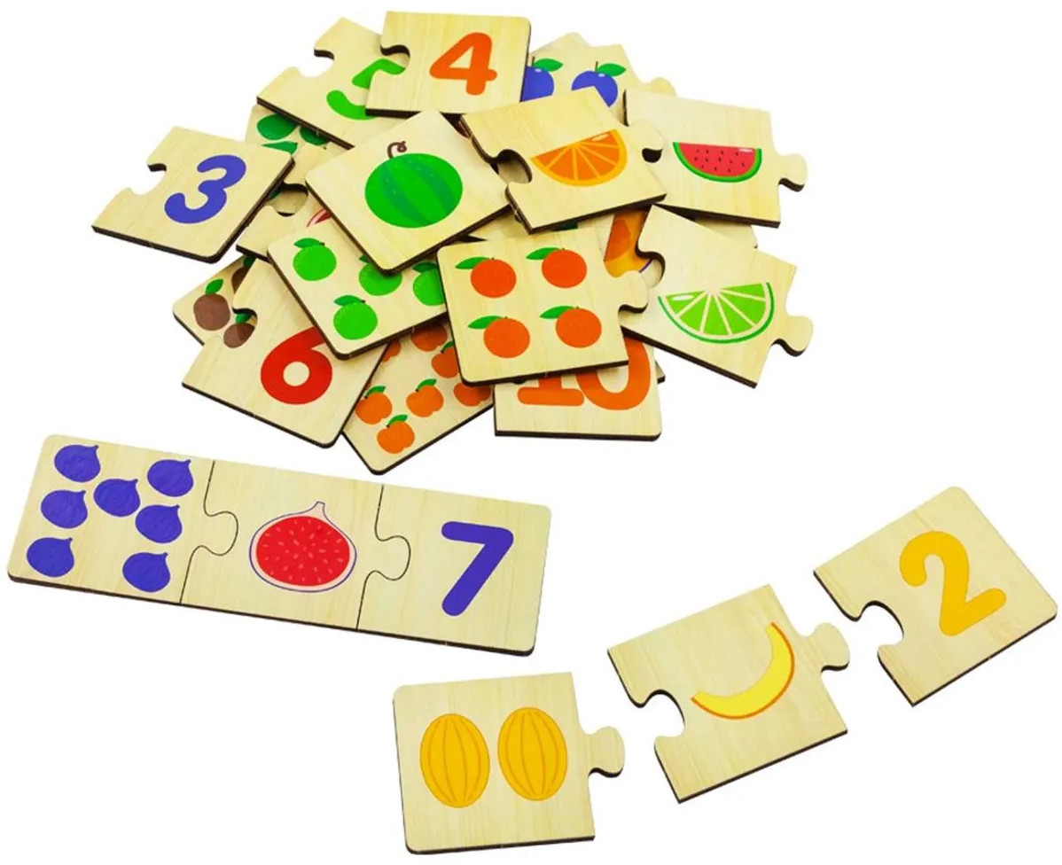 Набор пазлов «Фрукты, цифры» | Alatoys