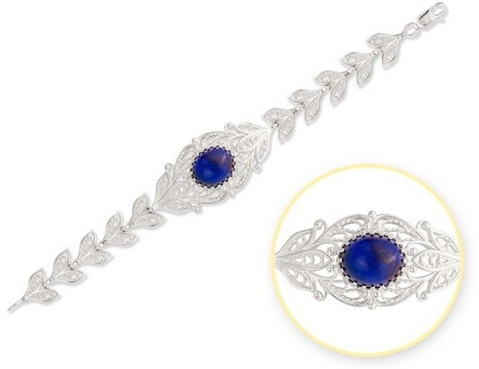 Браслет из серебра с лазуритом | Костромской ювелирный завод