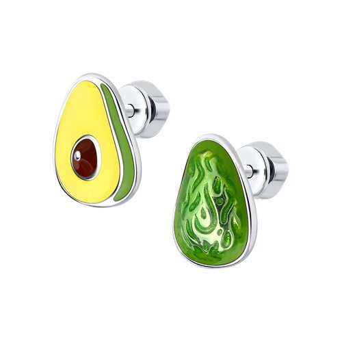 Серьги из серебра с эмалью | SOKOLOV