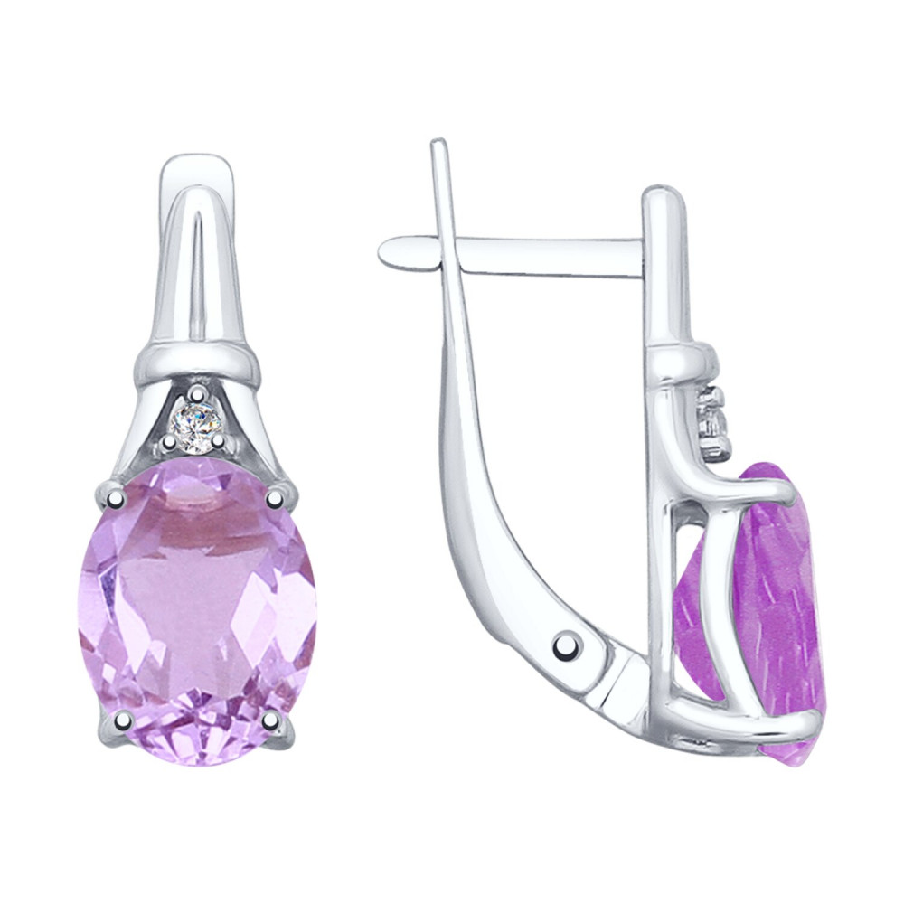 Серьги из серебра с аметистами | SOKOLOV