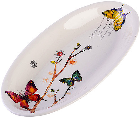 Блюдо сервировочное «Бабочки в саду» | Бабочки в саду | Loraine