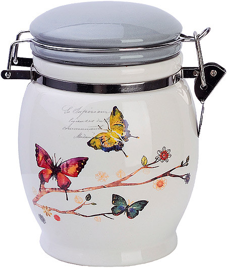 Банка для сыпучих продуктов «Бабочки в саду» | Бабочки в саду | Loraine