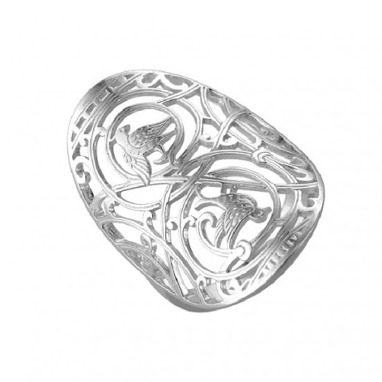 Кольцо из серебра с ажурным рисунком