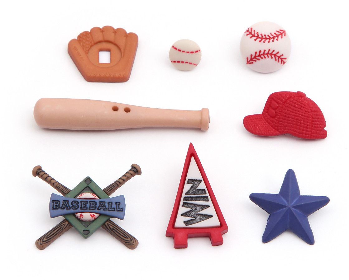 Набор пуговиц-фигурок «Бейсбол» | Dress it up