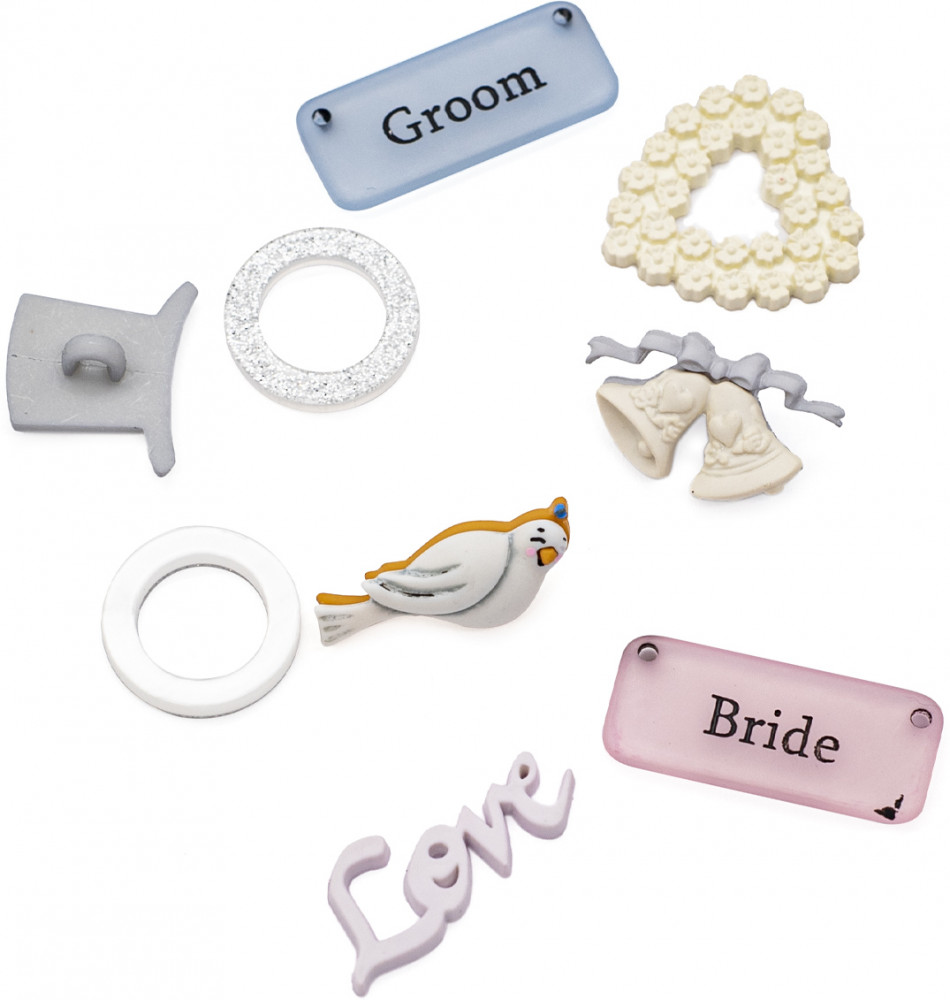 Набор пуговиц-фигурок «Жених и невеста» | Buttons Galore&More
