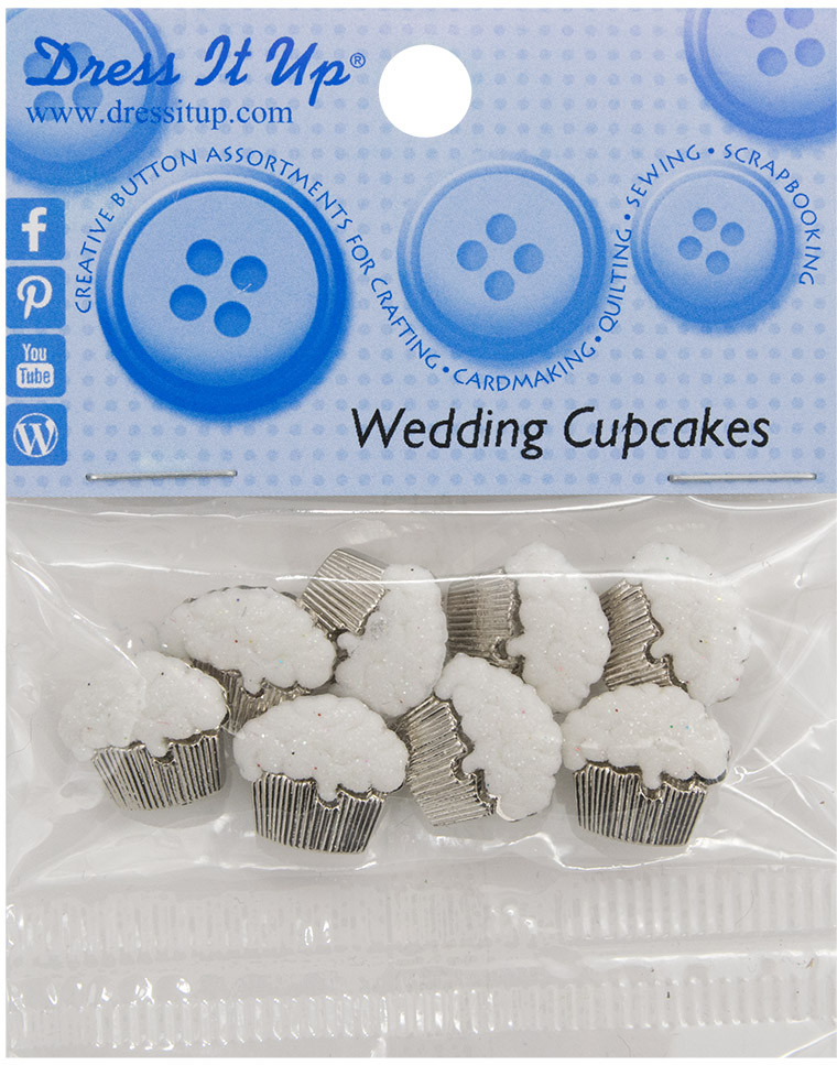 Набор пуговиц-фигурок «Свадебные кексы» | Dress it up
