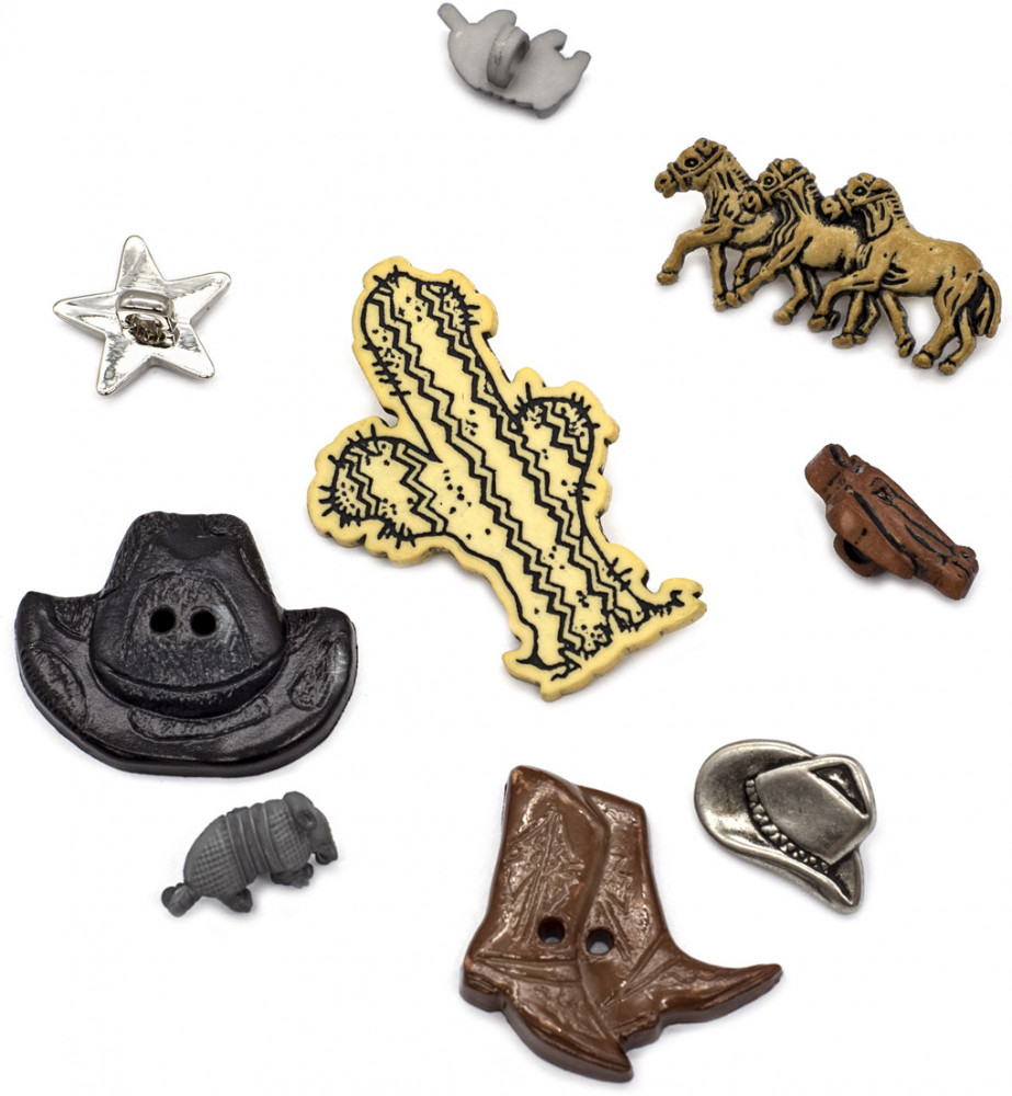 Набор пуговиц-фигурок «Техас» | Buttons Galore&More