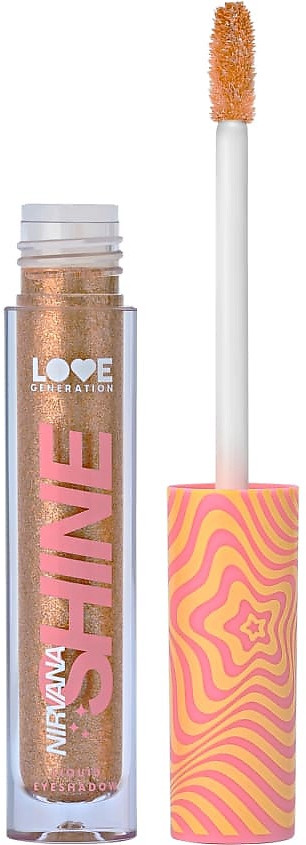 Тени для век жидкие сияющие «Nirvana», оттенок 03 Mellow glow | Love Generation
