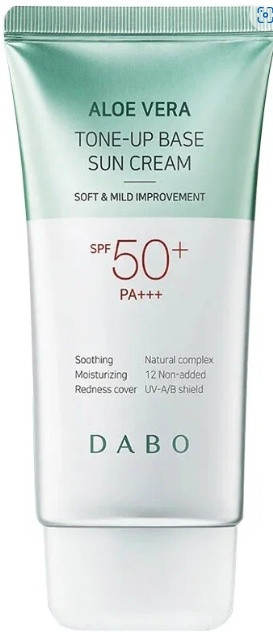 Крем солнцезащитный для лица «Aloe Vera Tone Up Base Sun Cream» SPF50/PA+++ | DABO