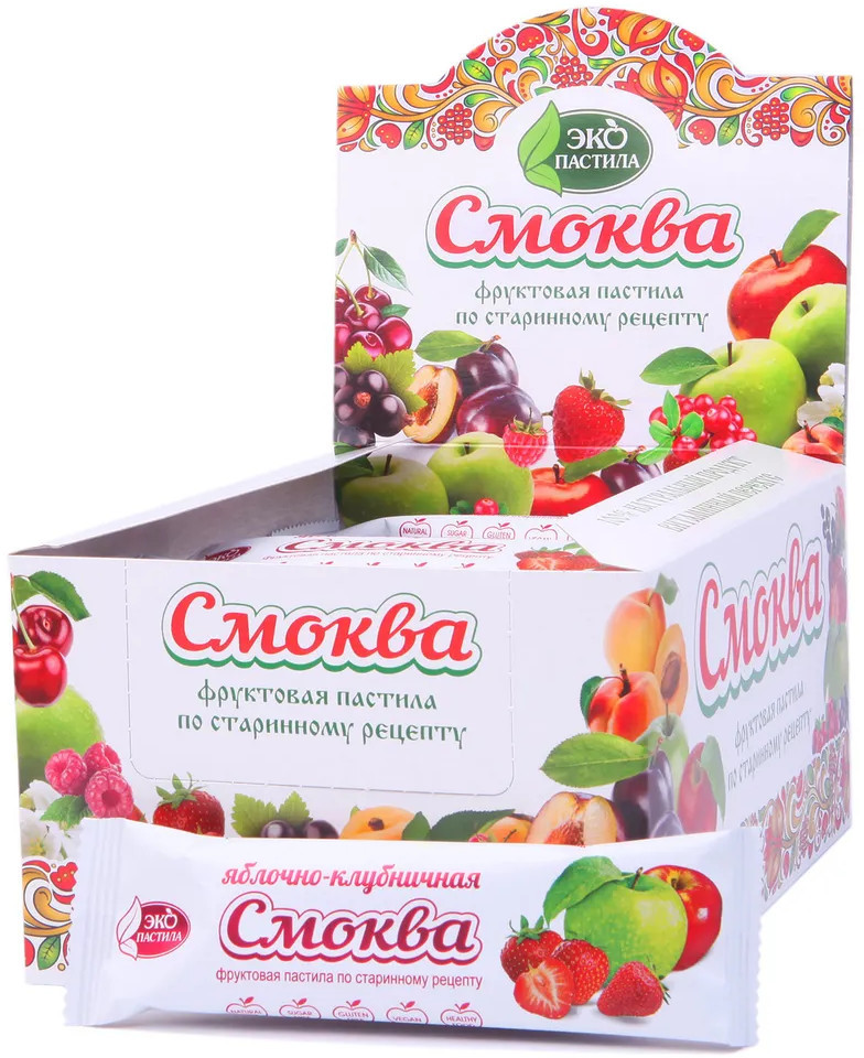 Набор смоквы яблочно-клубничной | Эко пастила