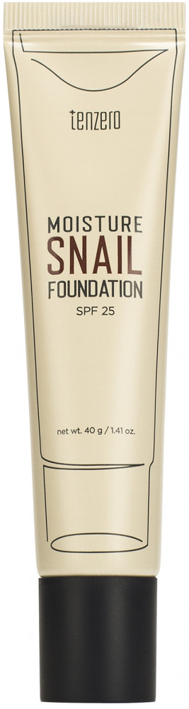 Тональный крем для лица с с муцином улитки «Moisture Snail Foundation» SPF 25+, оттенок 21 Light beige | Tenzero
