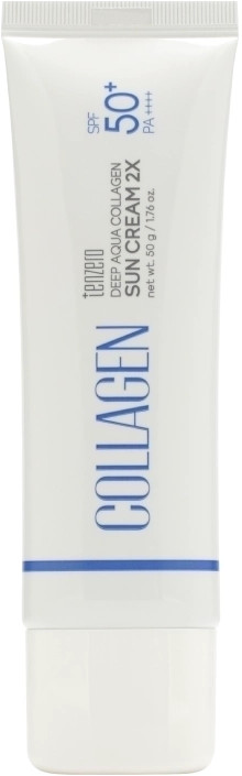 Крем для лица солнцезащитный с коллагеном «Deep Aqua Collagen Sun Cream» SPF 50+ PA++++ | Tenzero