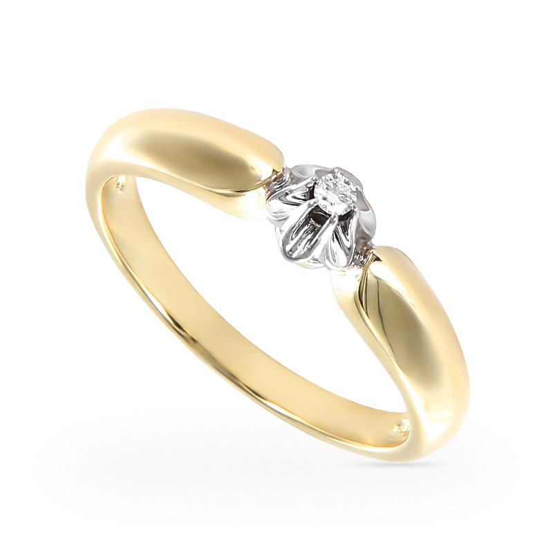 Кольцо из золота с бриллиантом | Алтын