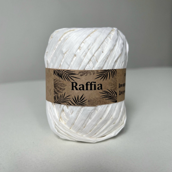 Лента «Рафия», белый