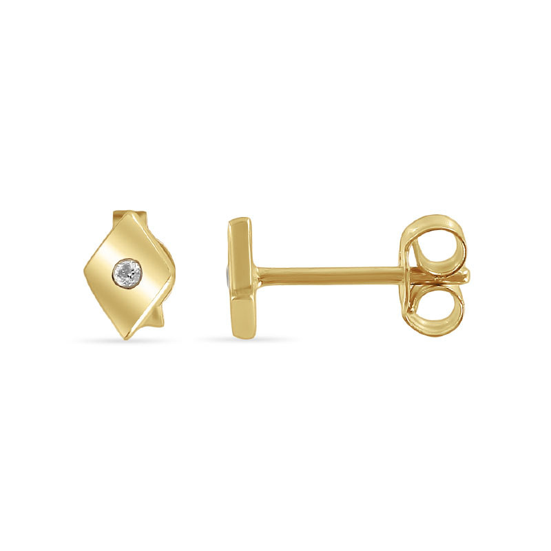 Серьги из золота с цирконами | Алтын