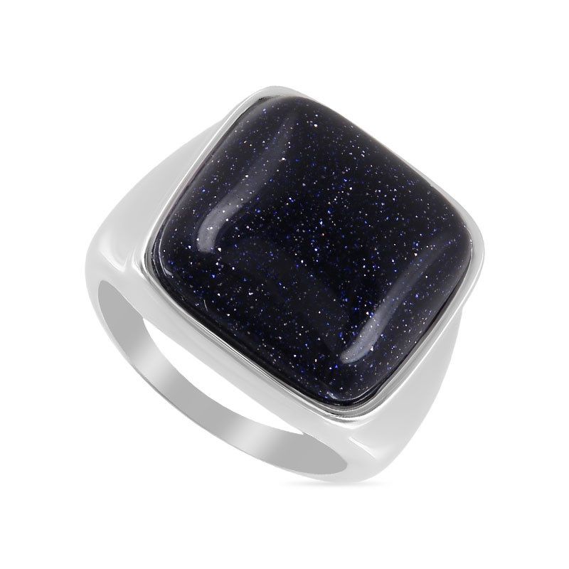 Кольцо из серебра с авантюрином | Алтын