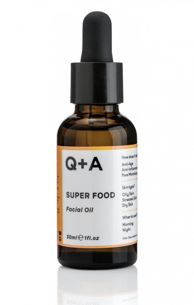 Масло для лица с витаминами и аминокислотами Super Food Facial Oil | Q+A