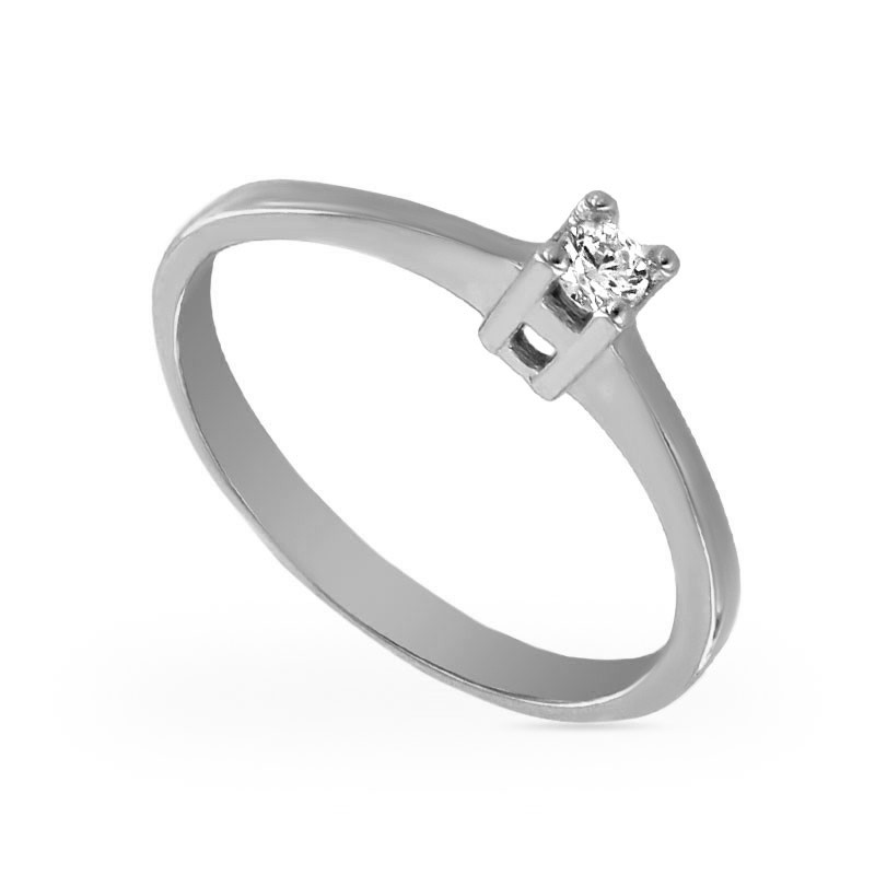 Кольцо из серебра с бриллиантом | Алтын