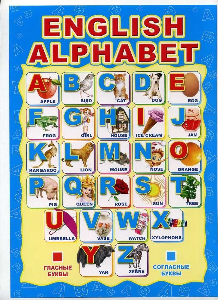 Английский алфавит. Плакат А3