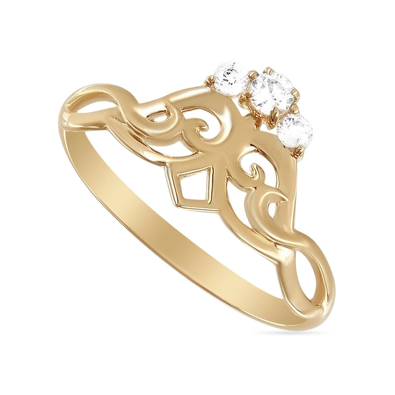 Кольцо из золота с цирконами | Алтын