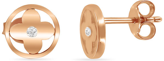 Серьги из золота с цирконом | Алтын