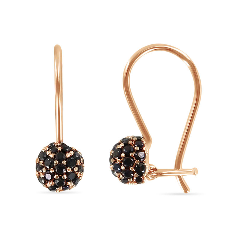 Серьги из золота с цирконами | Алтын