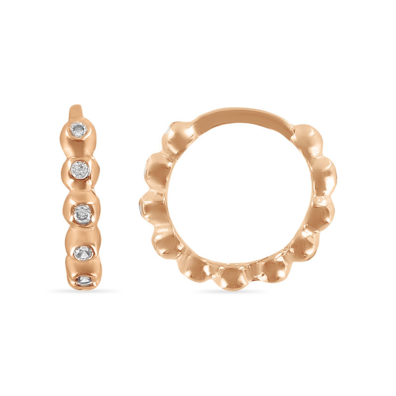 Серьги из золота с цирконами | Алтын