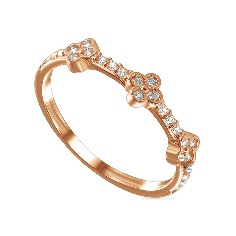 Кольцо из золота с цирконами | Алтын