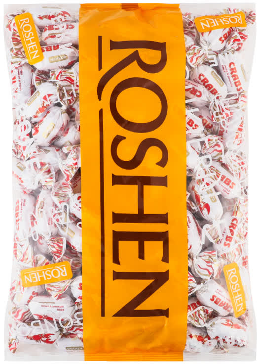 Карамель с шоколадно-арахисовой начинкой «Рачки» | Roshen