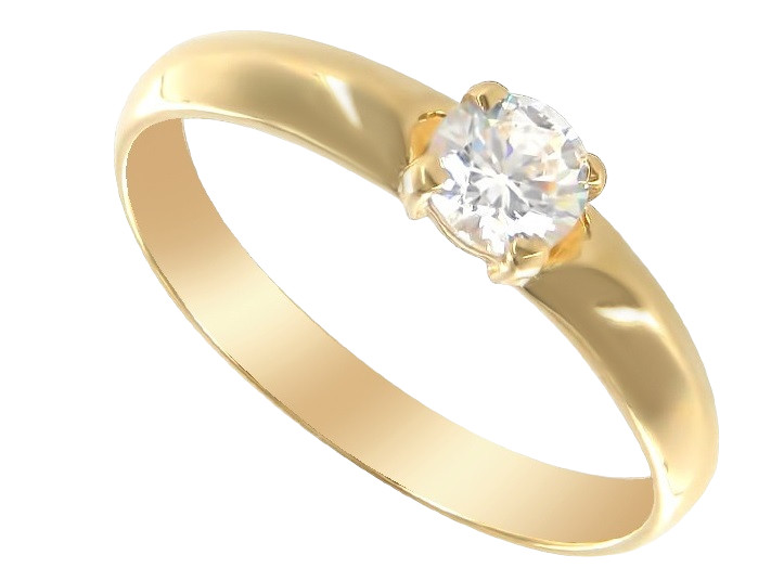 Кольцо из золота с цирконом | Алтын