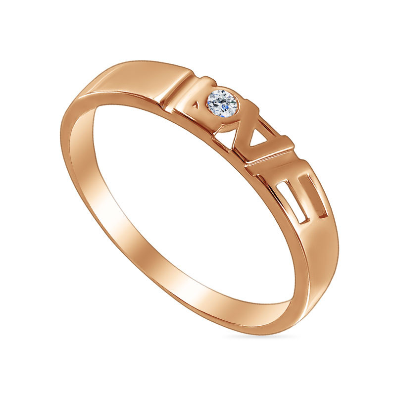 Кольцо из золота с цирконом | Алтын