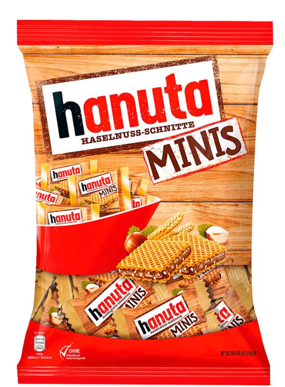 Вафли с шоколадно-ореховой начинкой «Hanuta Minis» | Ferrero