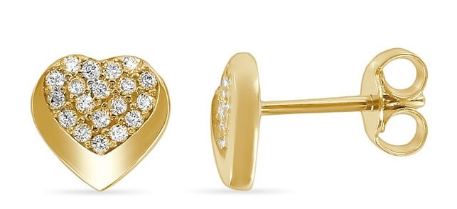 Серьги из золота с цирконами | Алтын