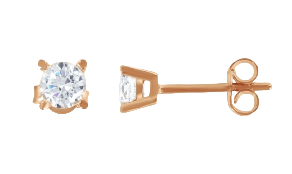 Серьги из золота с цирконом | Алтын