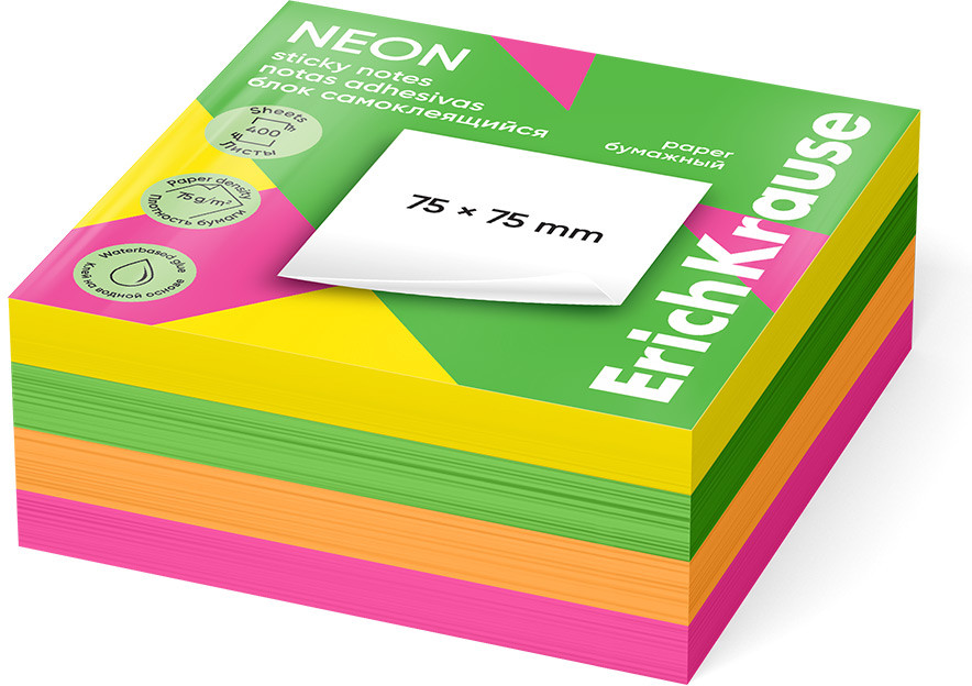 Блок самоклеящийся | Neon | Erich Krause