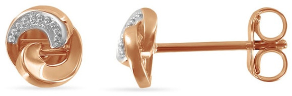 Серьги из золота с цирконами | Алтын