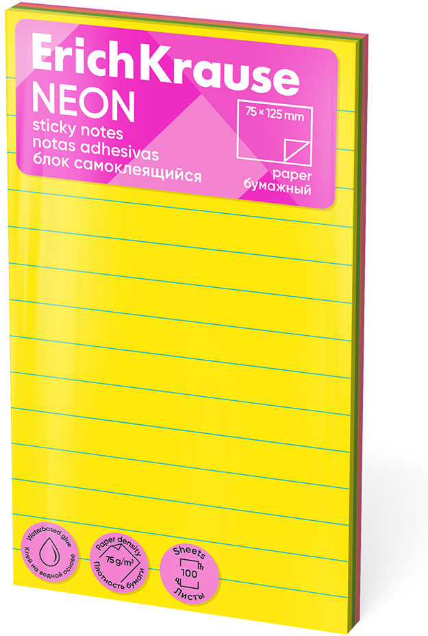 Блок самоклеящийся | Neon | Erich Krause