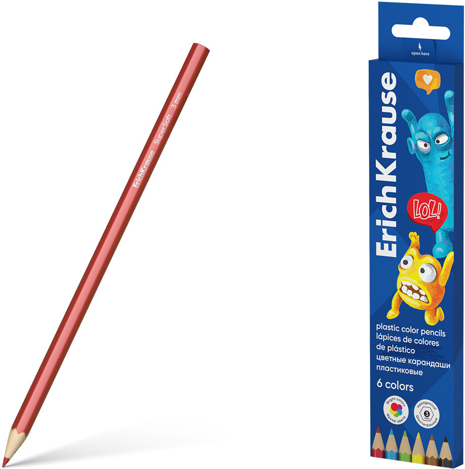 Набор карандашей цветных | Jolly Friends | Erich Krause