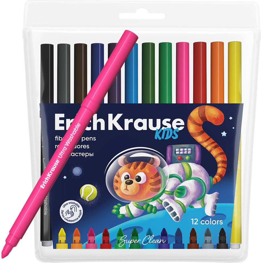 Набор фломастеров «Super Tip Ultra Washable» | Space Animals | Erich Krause
