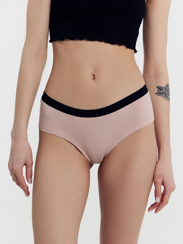 Трусы-шорты женские | Бельё в рубчик | Mark Formelle